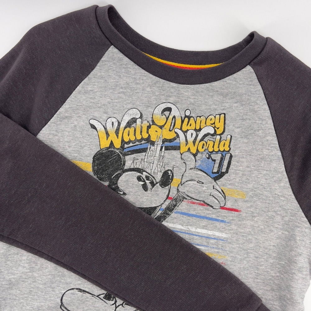 Kids Disney Walt Disney World 71 Mickey Mouse Raglan Sweatshirt‎ Size L